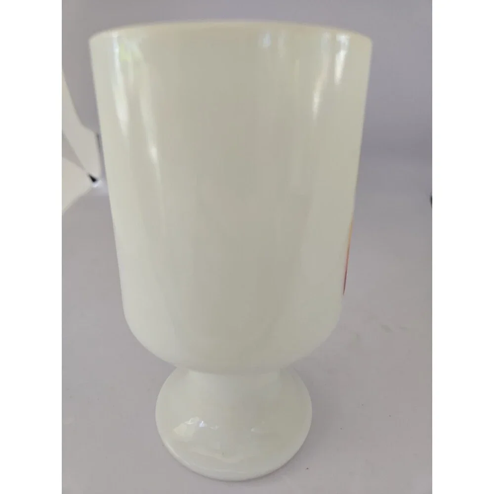 RARE Vintage McDonald's Sunshine White Milk Glass Pedestal Footed Mug
